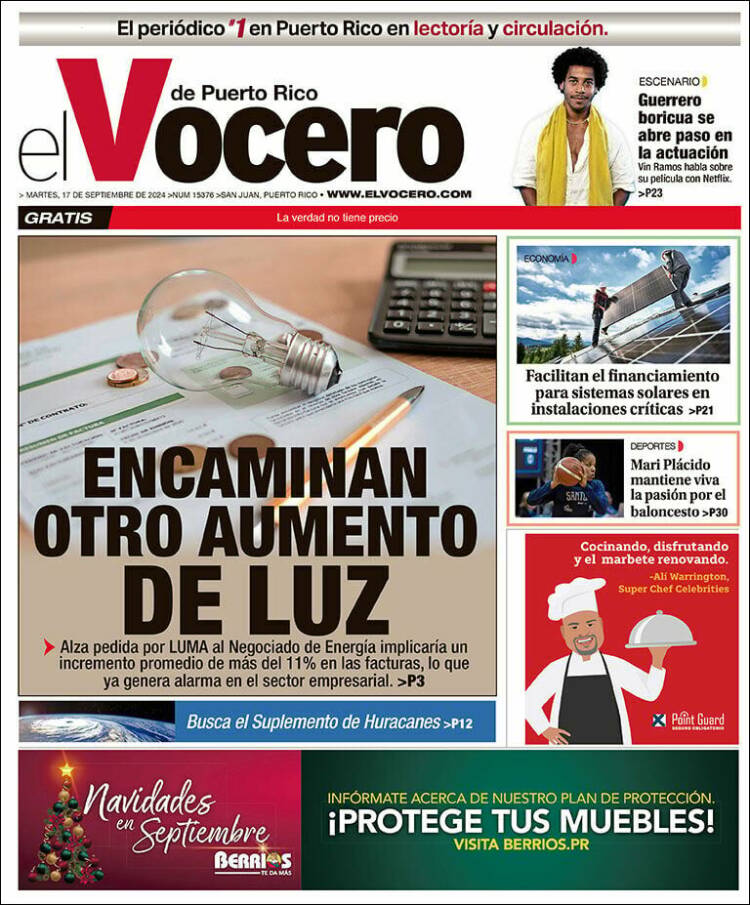 Portada de Vocero (Puerto Rico)