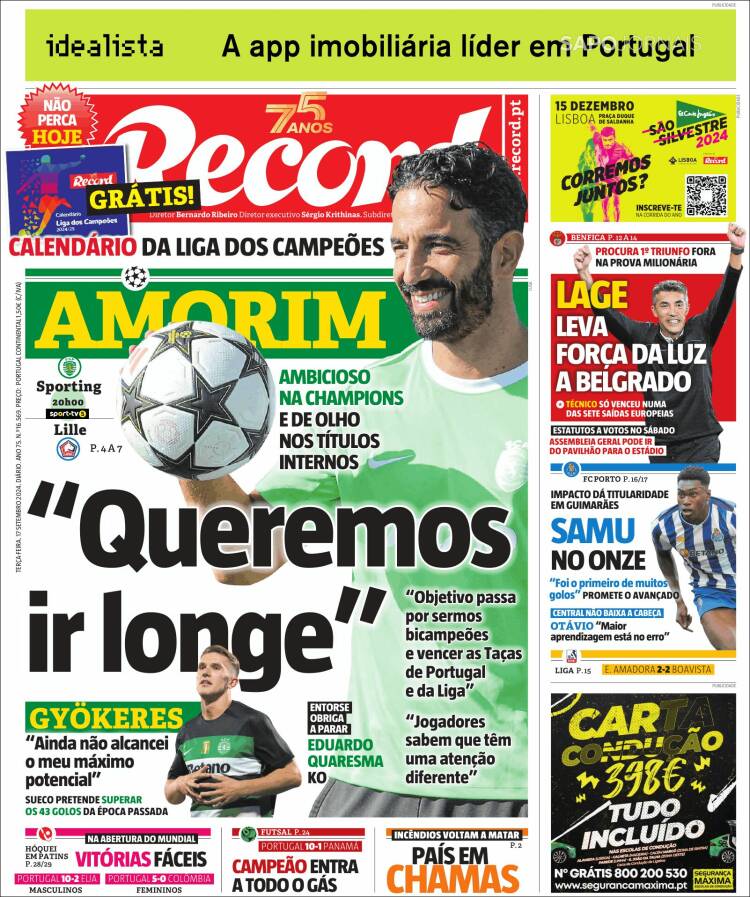 Portada de Record (Portugal)
