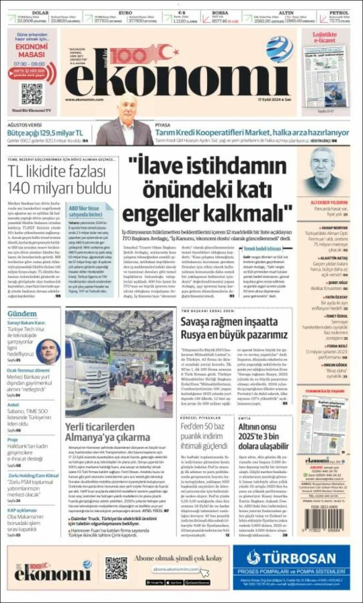 Portada de Dünya (Turqu&iacute;a)