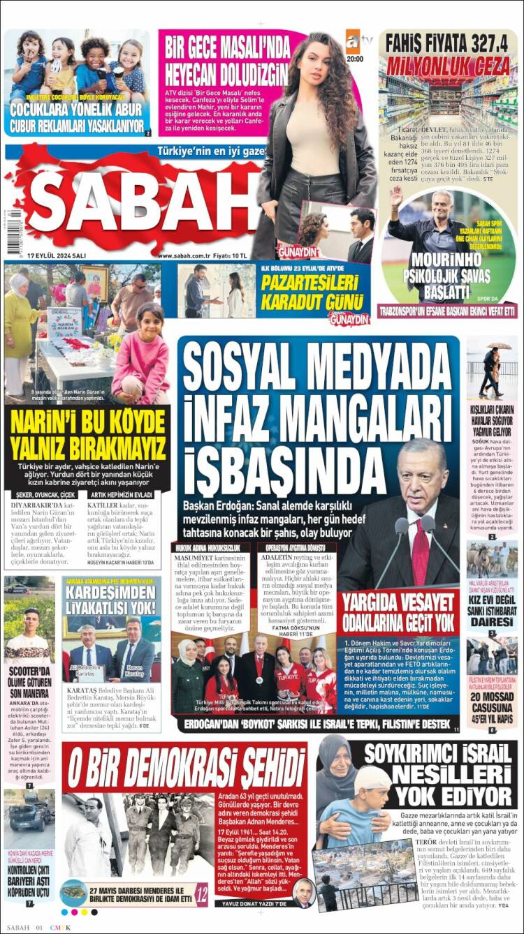 Portada de Sabah (Turqu&iacute;a)