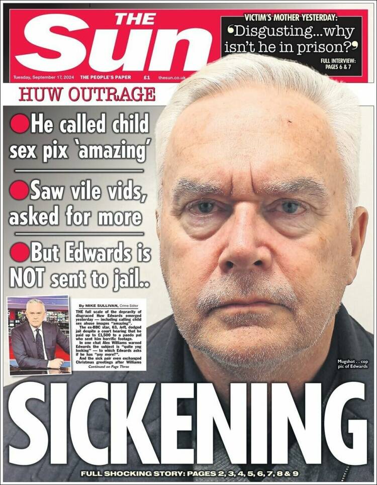 Portada de The Sun (Reino Unido)