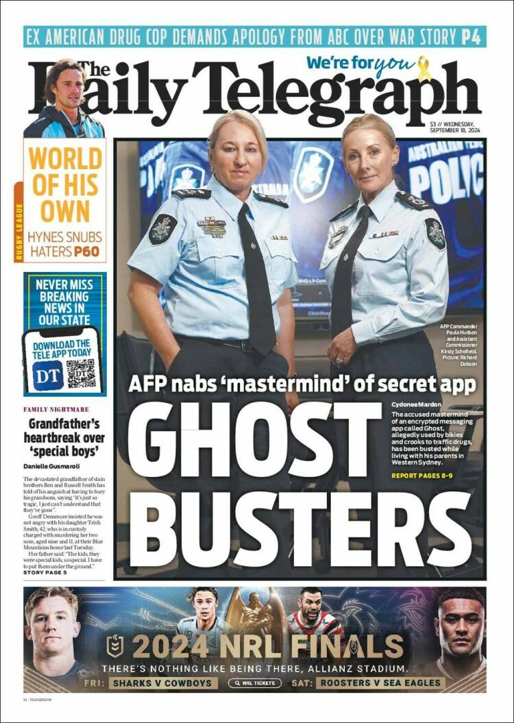Portada de The Daily Telegraph (Australia)