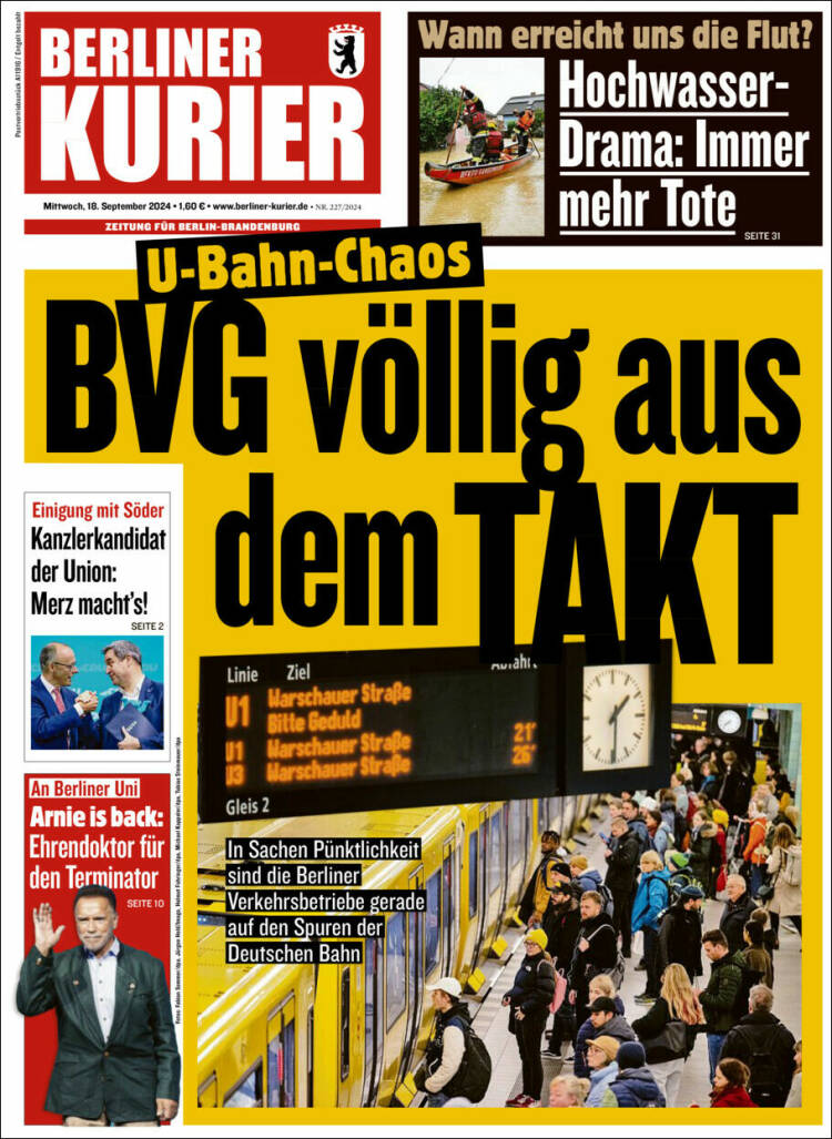 Portada de Berliner Kurier - Startseite BK (Alemania)