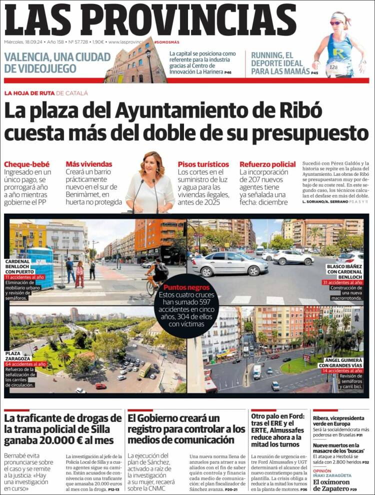 Portada de Las Provincias (España)