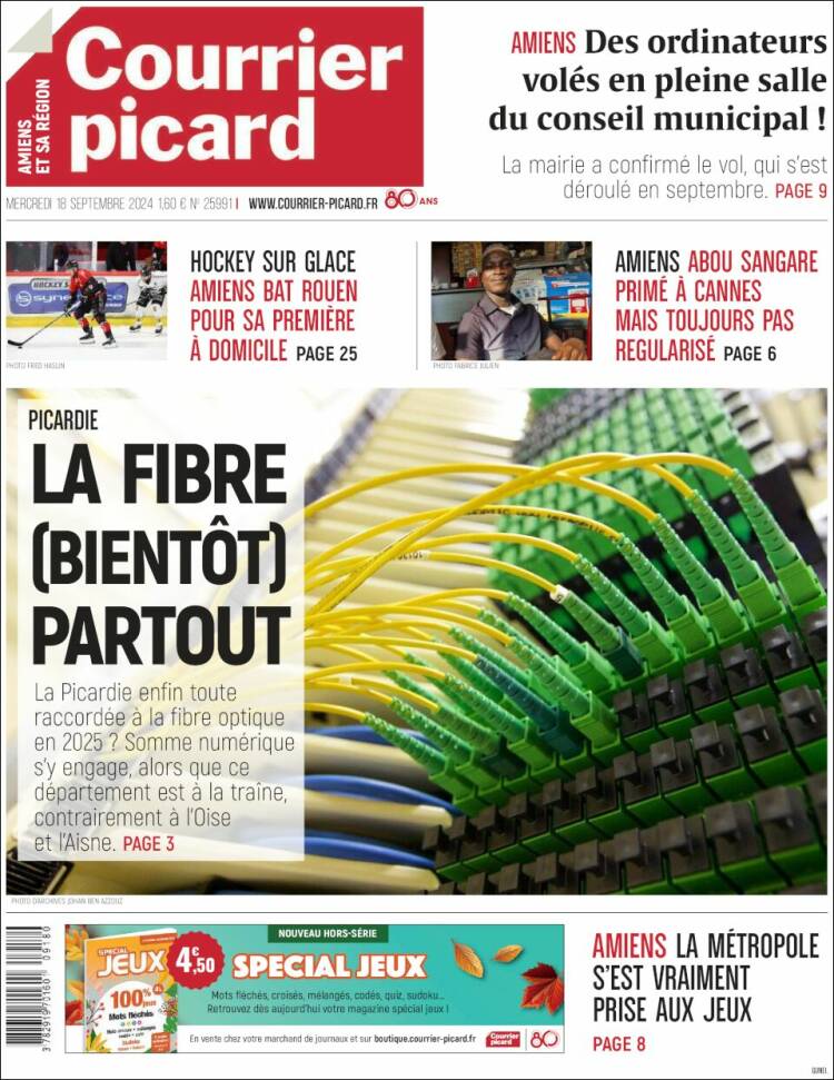 Portada de Courrier Picard (Francia)