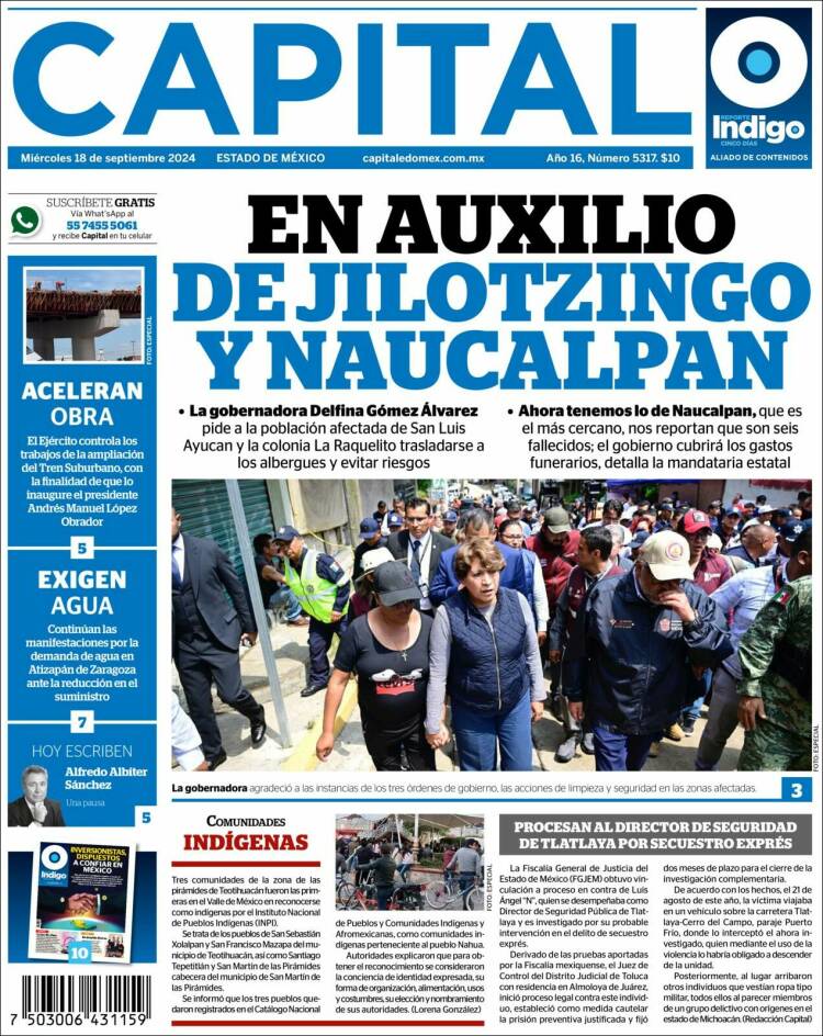 Portada de Capital México (México)
