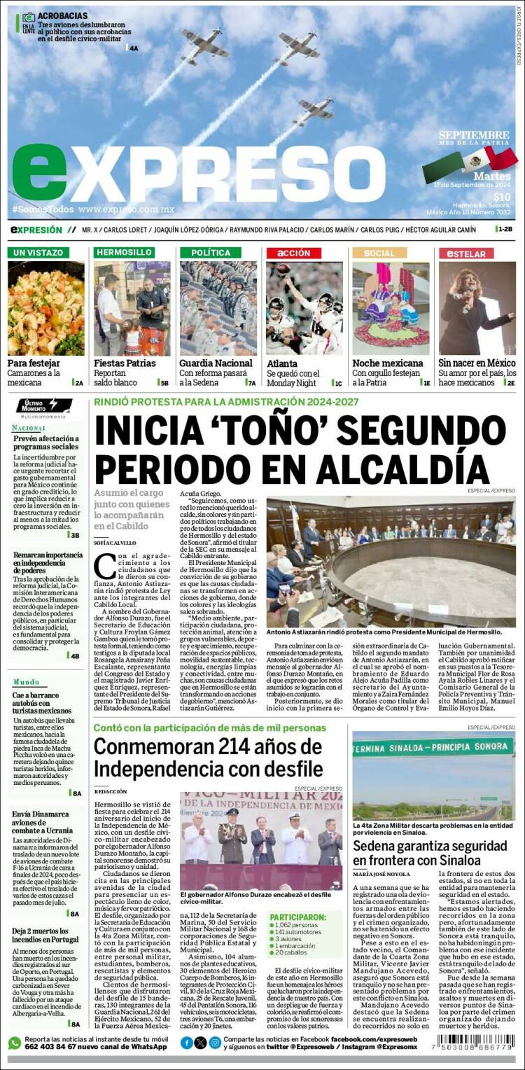 Portada de Expreso (México)