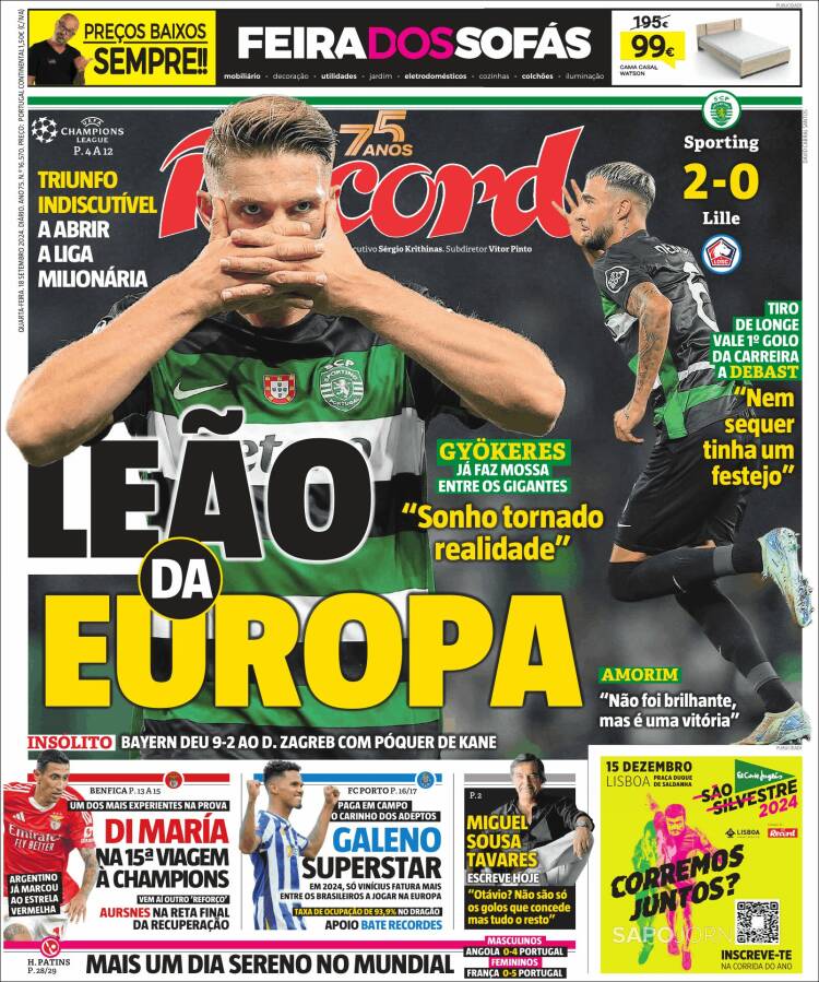 Portada de Record (Portugal)