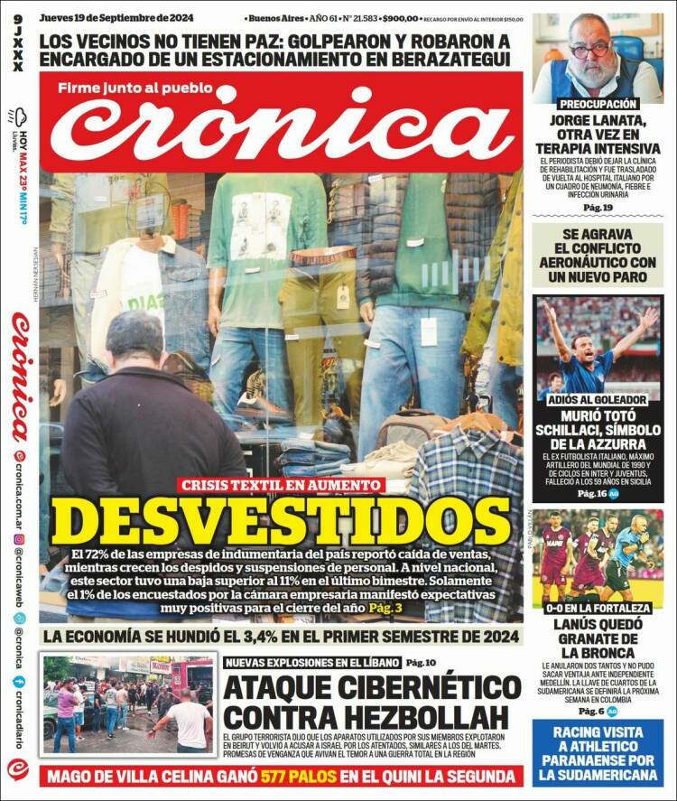 Portada de La Voz del Chaco (Argentina)