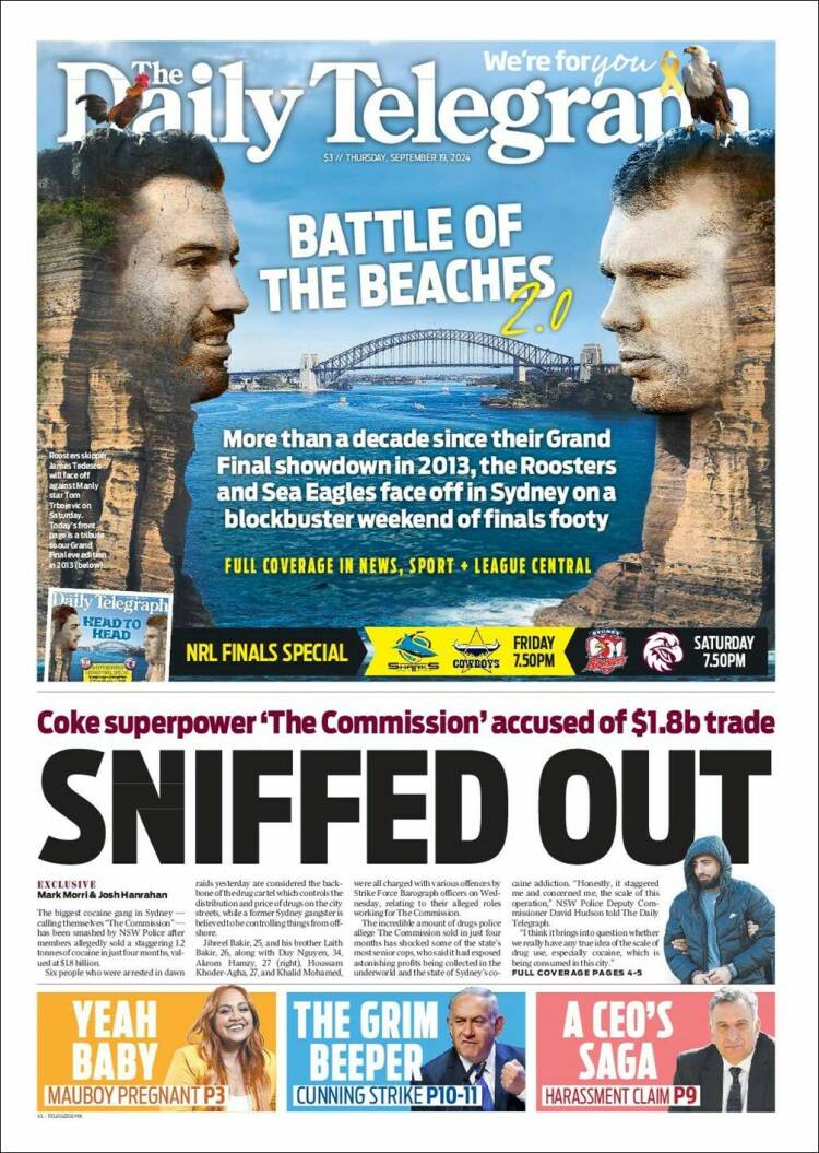 Portada de The Daily Telegraph (Australia)