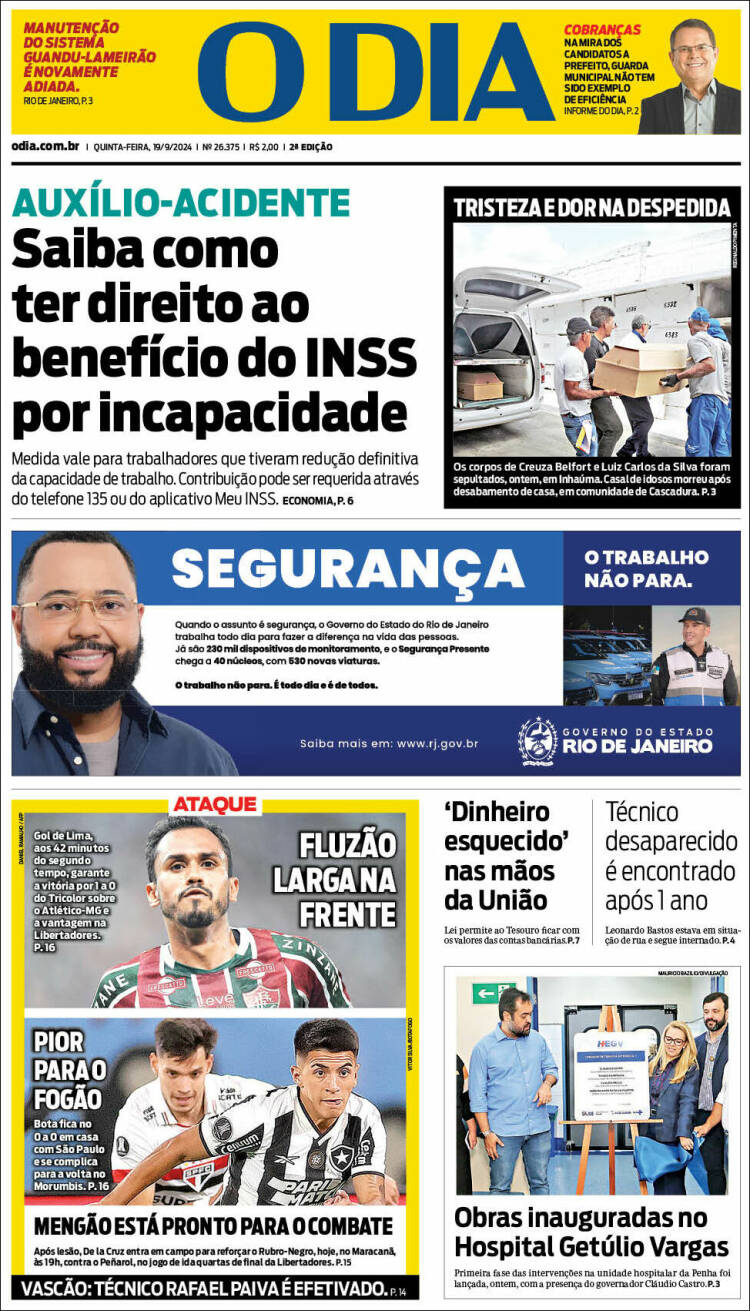 Portada de O Dia (Brasil)