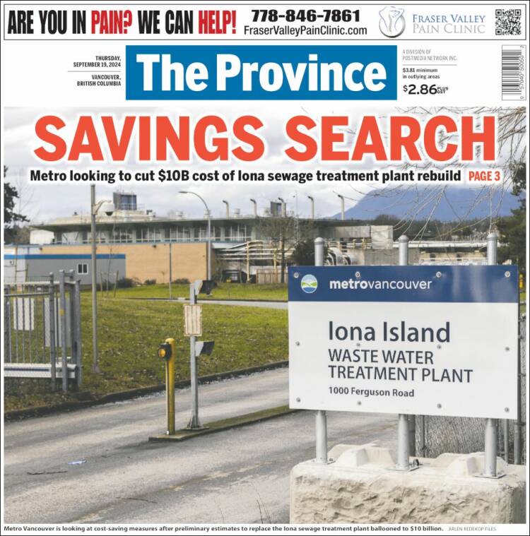 Portada de The Province (Canadá)