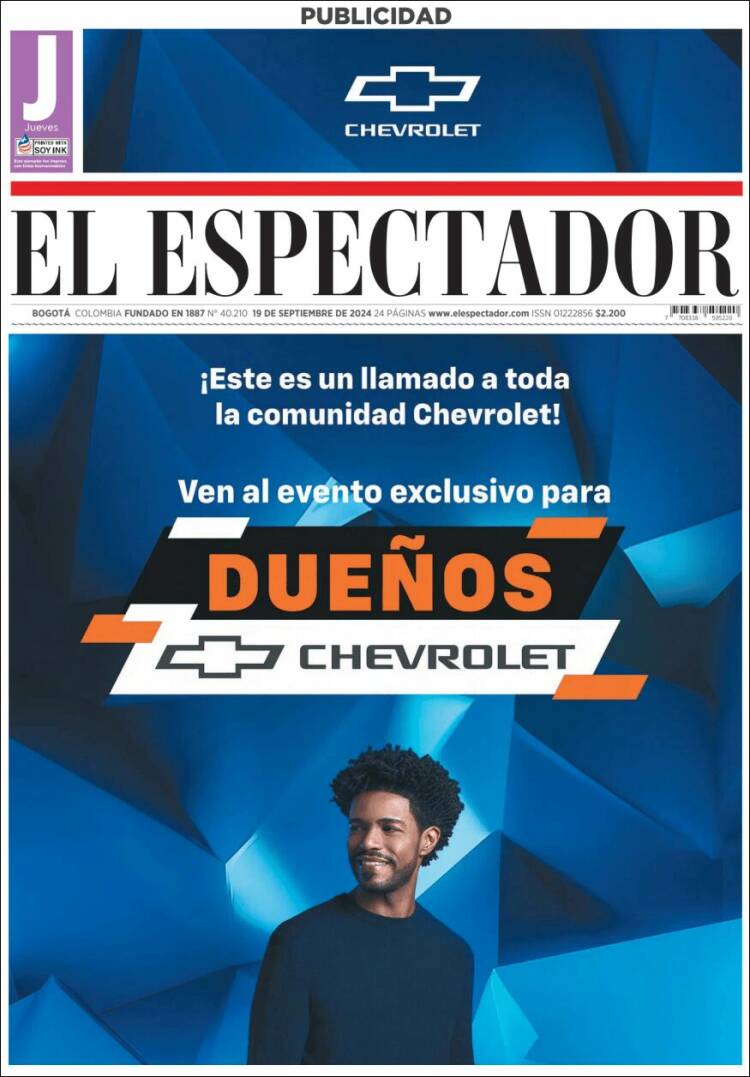 Portada de El Espectador (Colombia)