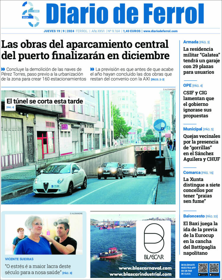 Portada de Diario de Ferrol (España)