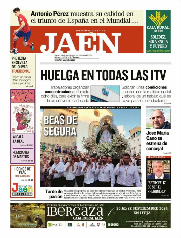 Portada de Diario Jaén (España)