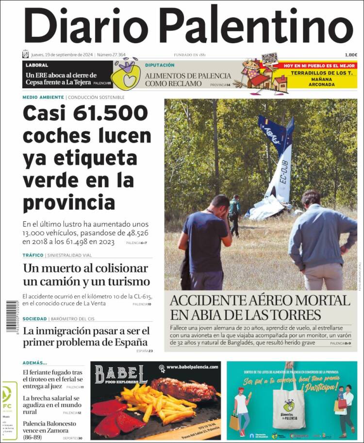 Portada de Diario Palentino (España)