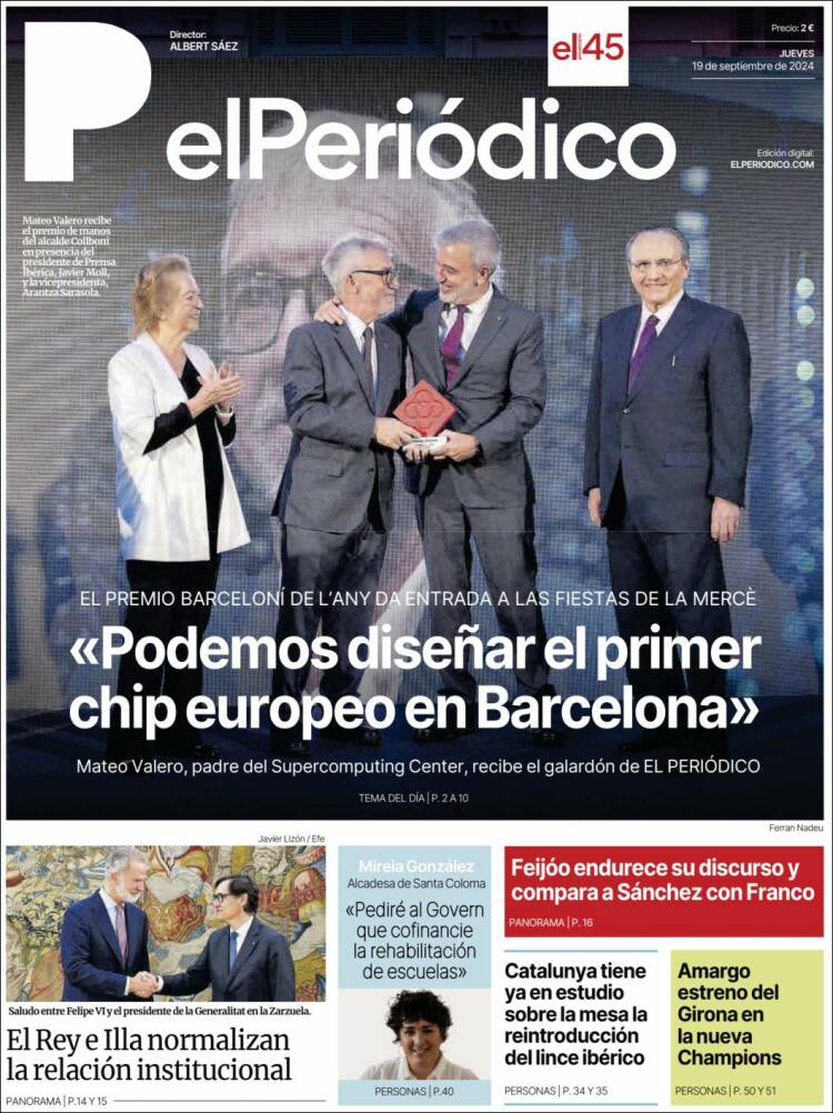 Portada de El Periódico (España)