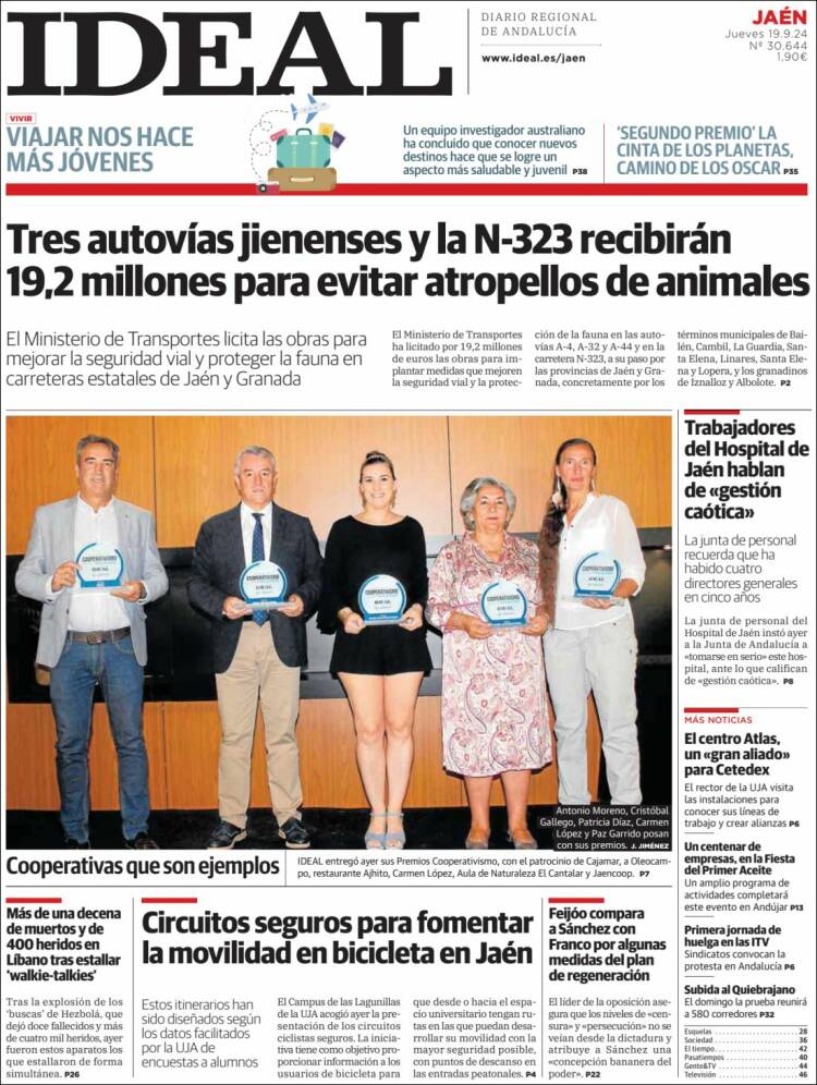 Portada de El Ideal de Jaén (España)