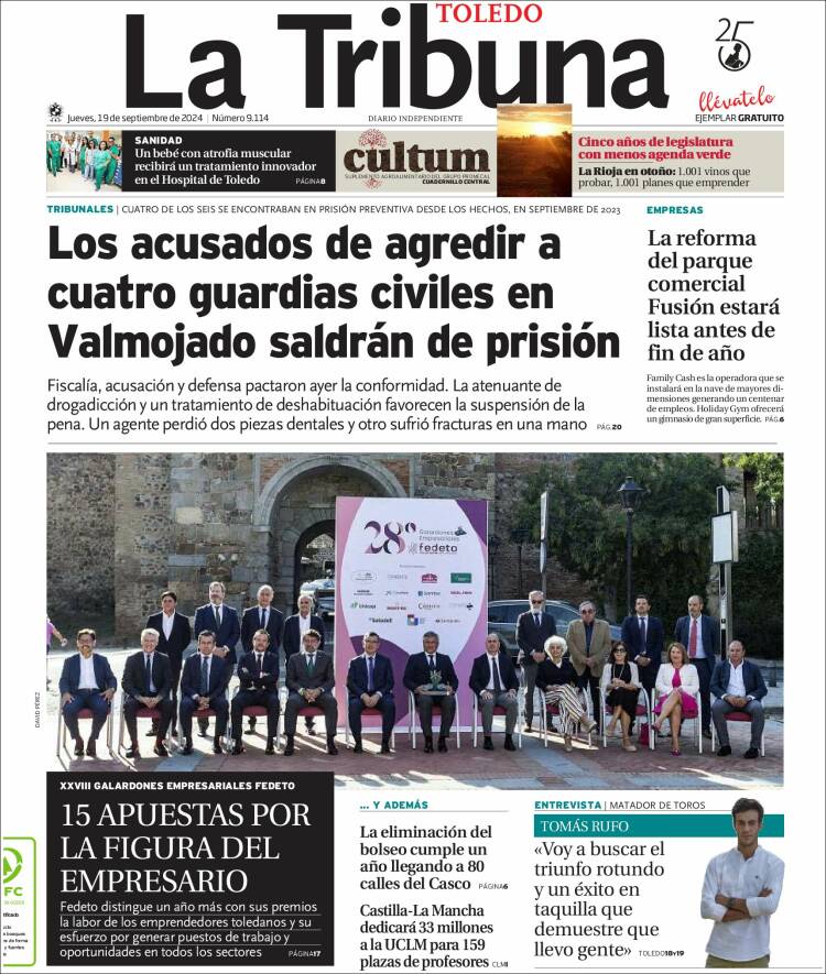 Portada de La Tribuna de Toledo (España)