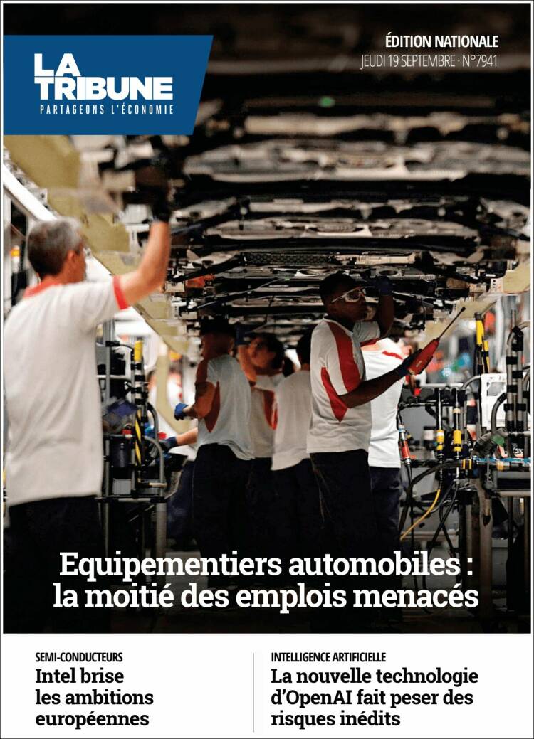 Portada de La Tribune (Francia)