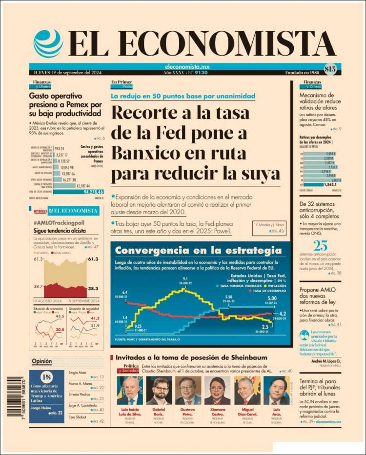 Portada de El Economista (M&eacute;xico)