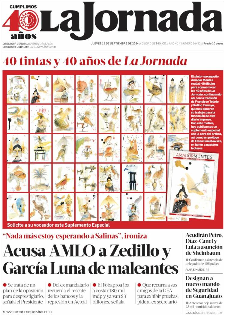 Portada de La Jornada (M&eacute;xico)