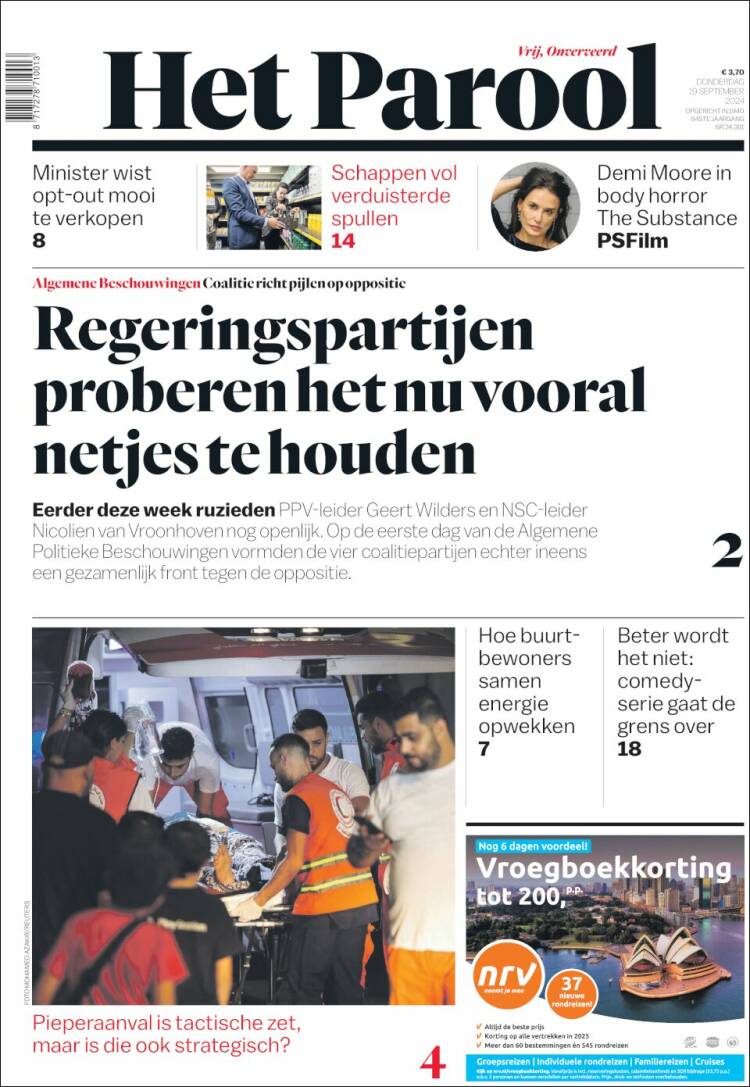 Portada de Het Parool (Pa&iacute;ses Bajos)