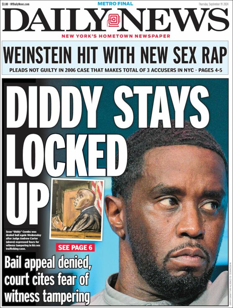 Portada de Daily News - New York (USA)