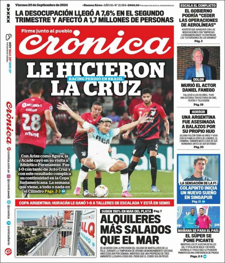 Portada de La Voz del Chaco (Argentina)