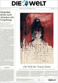 Portada de Die Welt (Alemania)