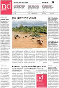 Portada de Neues Deutschland (Alemania)