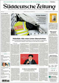 Portada de Sueddeutsche (Alemania)