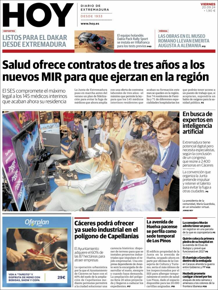 Portada de Hoy - Badajoz (España)
