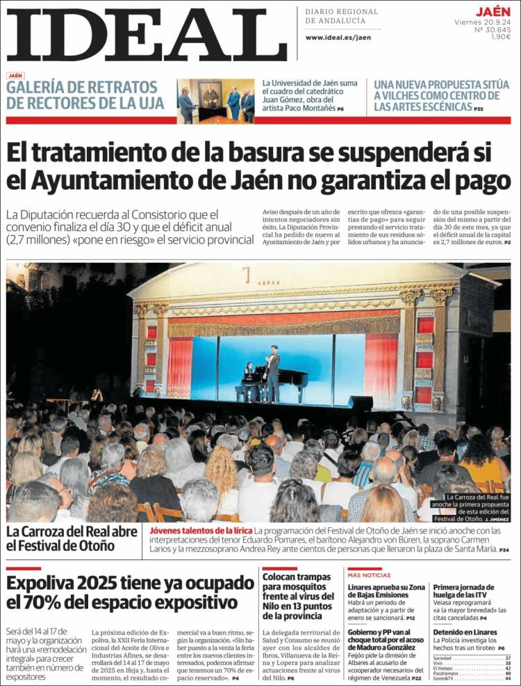 Portada de El Ideal de Jaén (España)