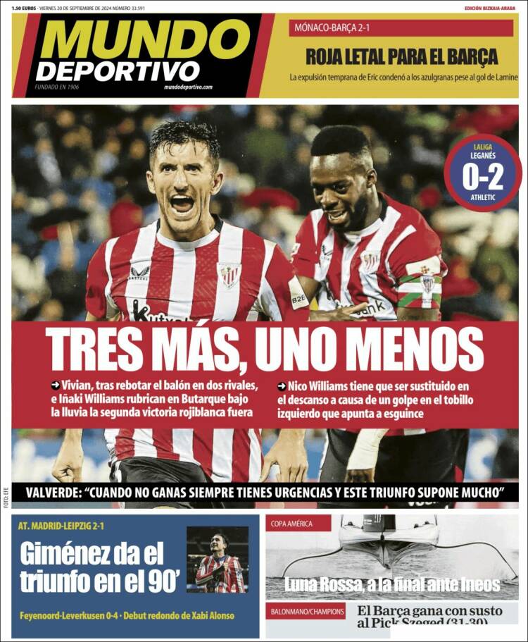 Portada de Mundo Deportivo Bizkaia (España)