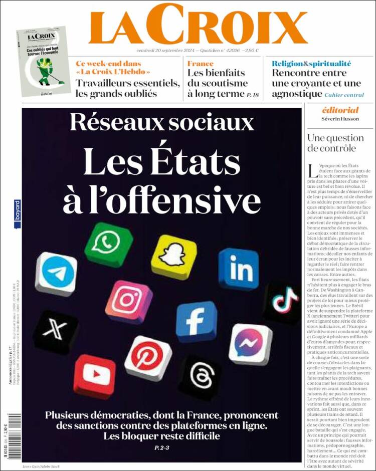 Portada de La Croix (Francia)