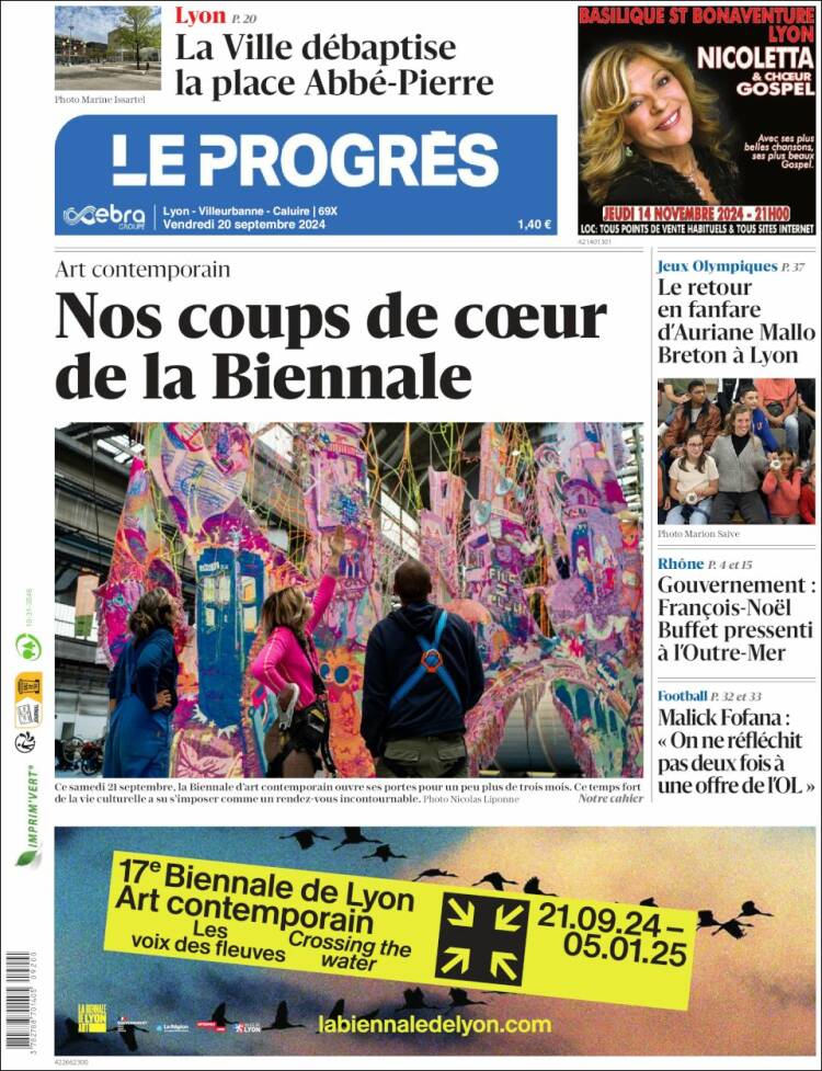 Portada de Progres de Fecamp (Francia)