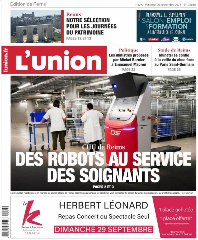 Portada de L'Union (Francia)