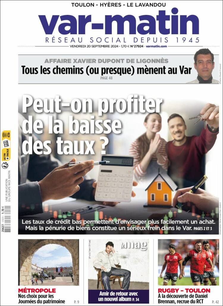 Portada de Var-Matin (Francia)