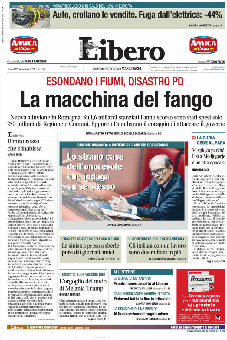 Portada de Libero (Italia)