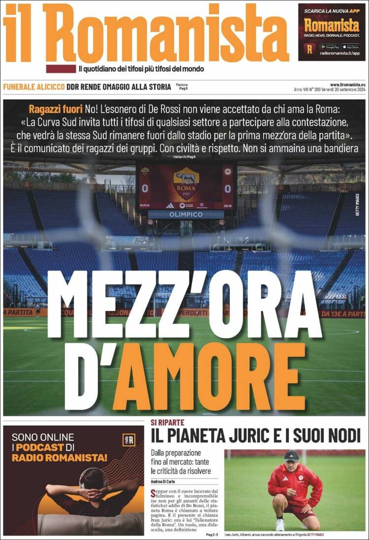 Portada de Romanista (Italia)