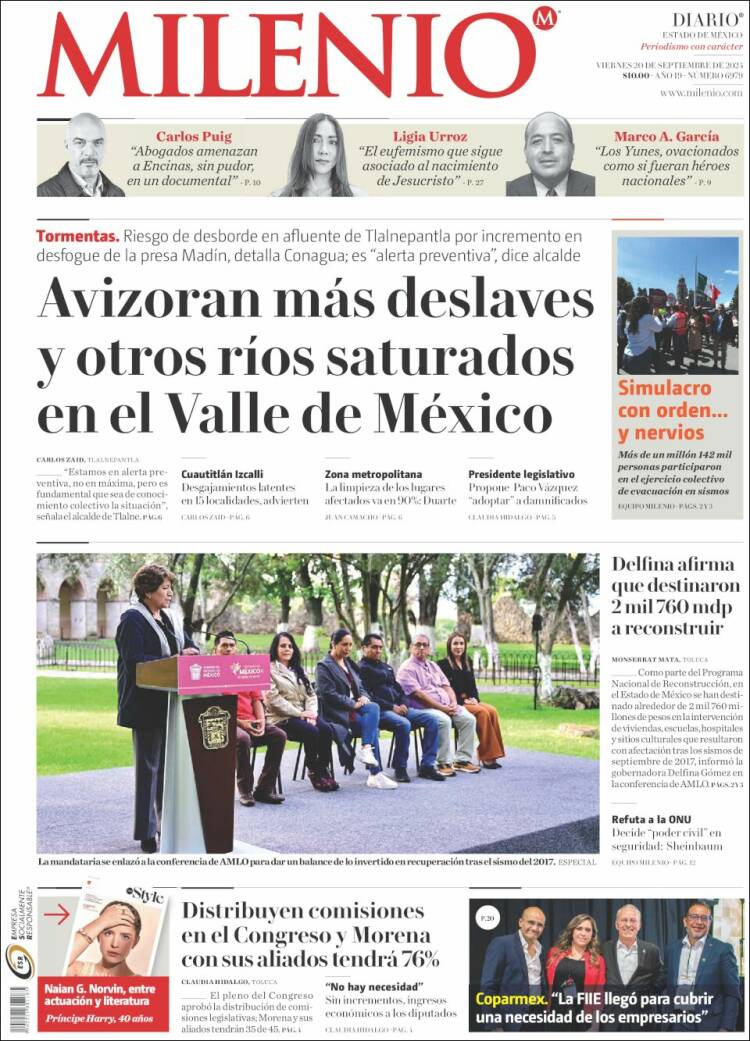 Portada de Milenio - Estado de México (M&eacute;xico)