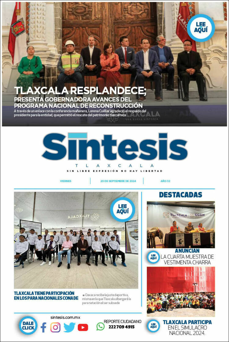 Portada de Síntesis de Tlaxcala (M&eacute;xico)