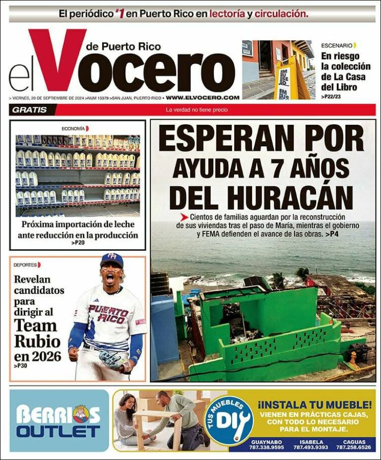 Portada de Vocero (Puerto Rico)