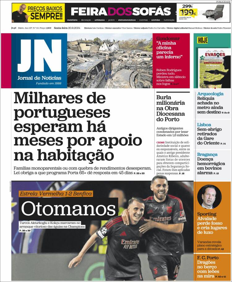 Portada de Jornal de Notícias (Portugal)
