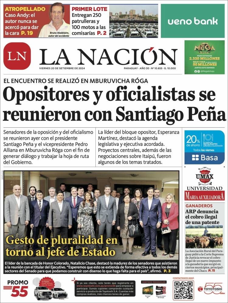 Portada de La Nación (Paraguay)