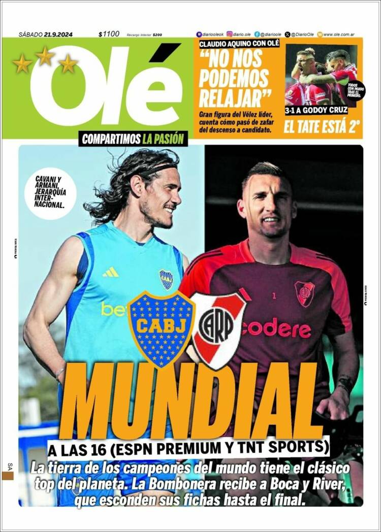 Portada de Olé (Argentina)