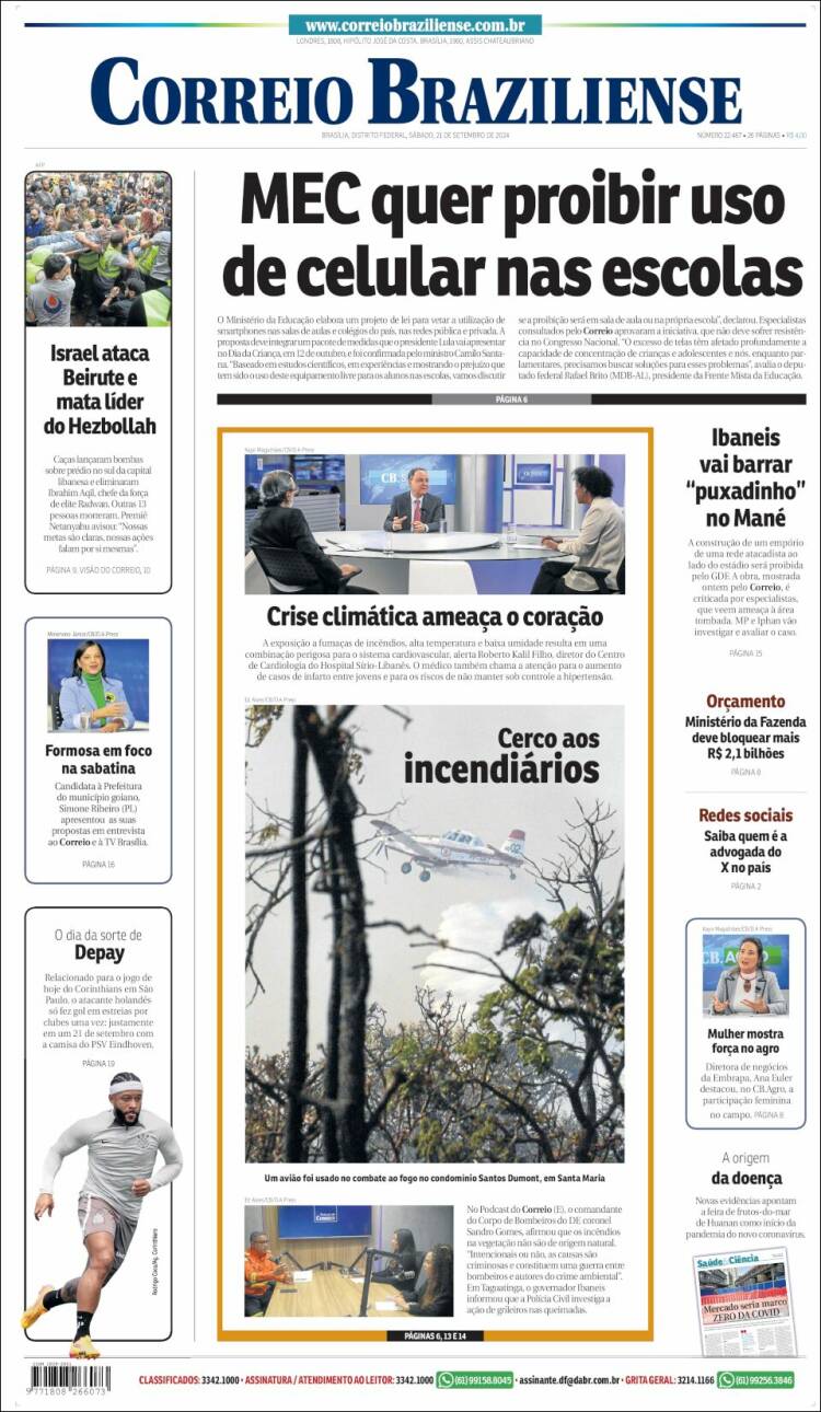 Portada de Correio Braziliense (Brasil)
