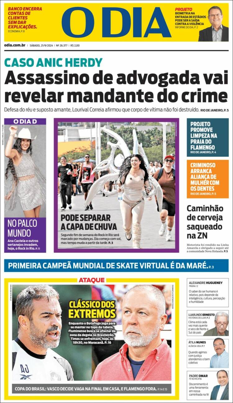 Portada de O Dia (Brasil)