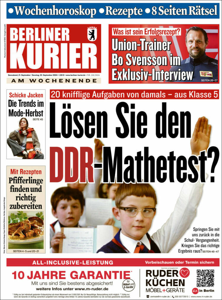 Portada de Berliner Kurier - Startseite BK (Alemania)